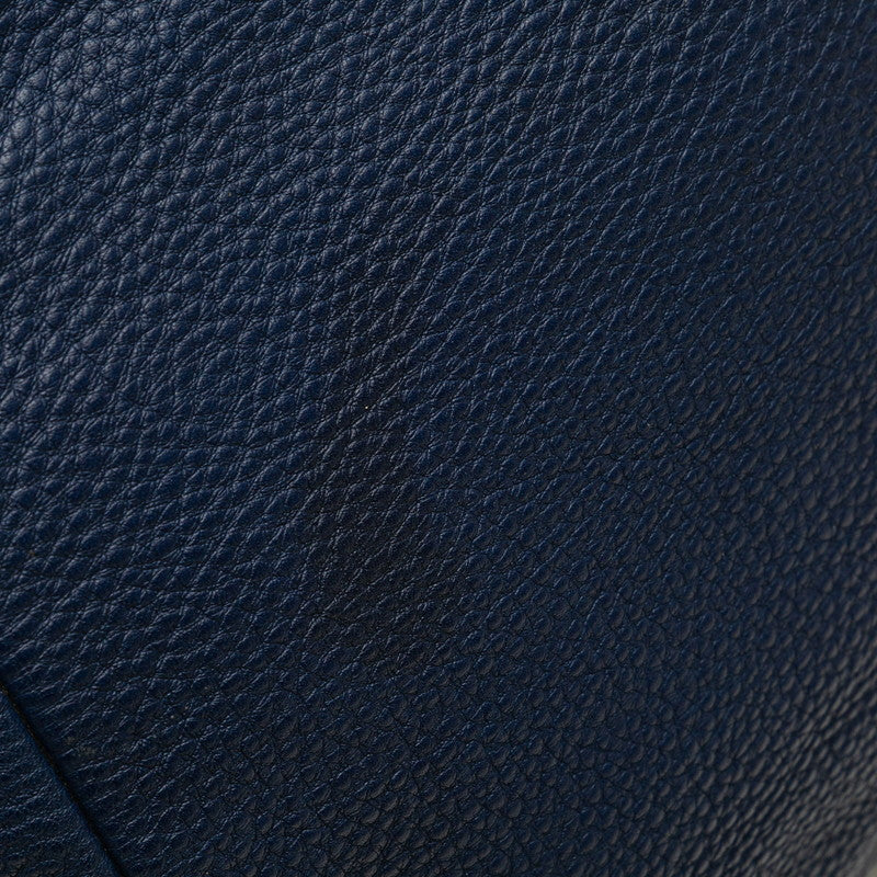 Prada Triangle Logo Plate Leather Handbag