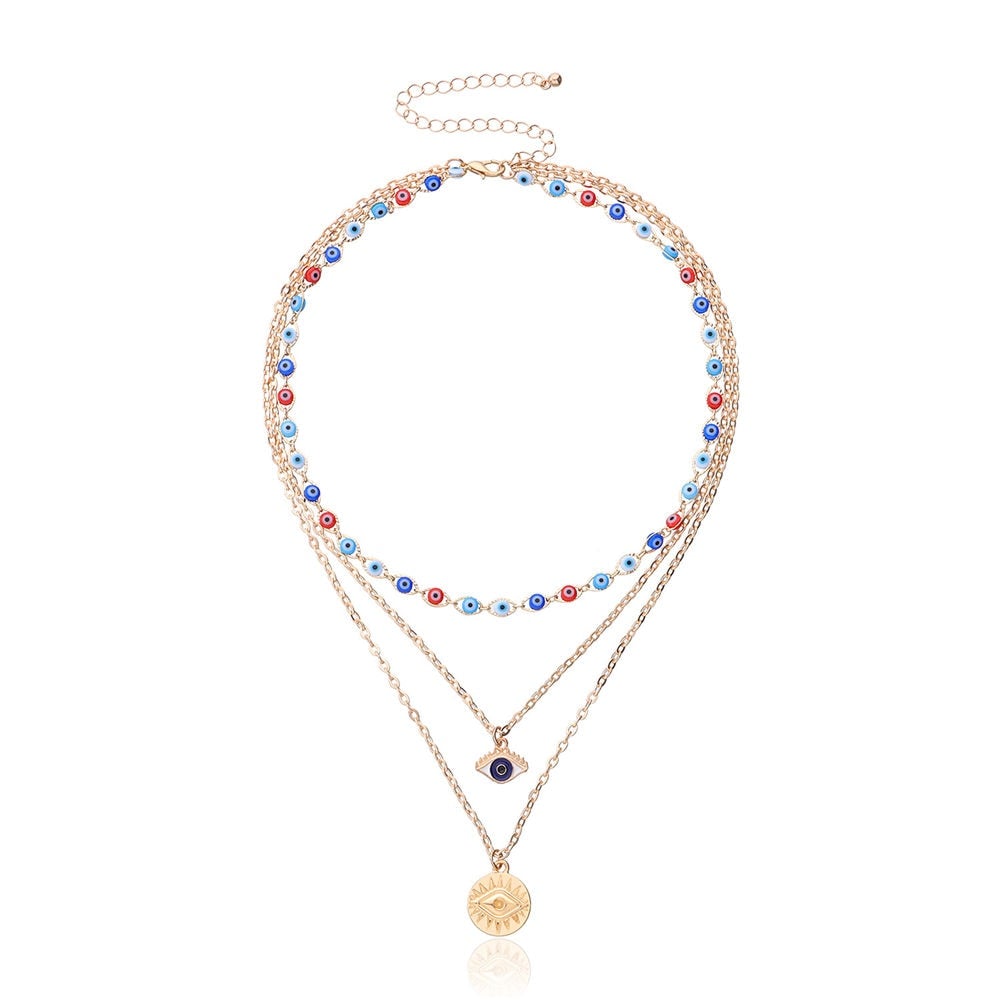 Evil Eye Necklace Set