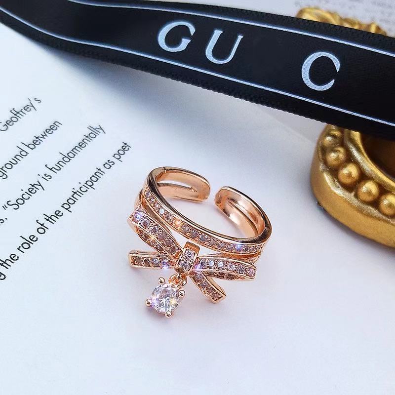 'Good Tidings' Crystal Bow Ring