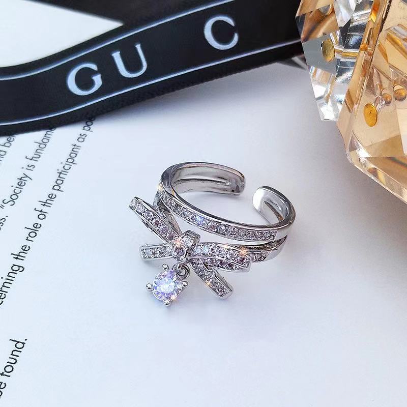 'Good Tidings' Crystal Bow Ring
