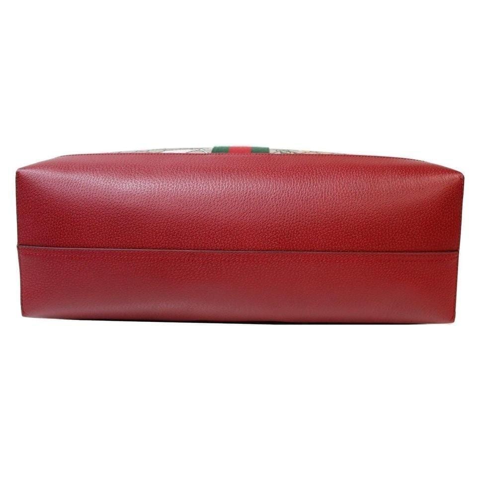 GUCCI Ophidia GG Flora Medium Tote Bag Red 547947