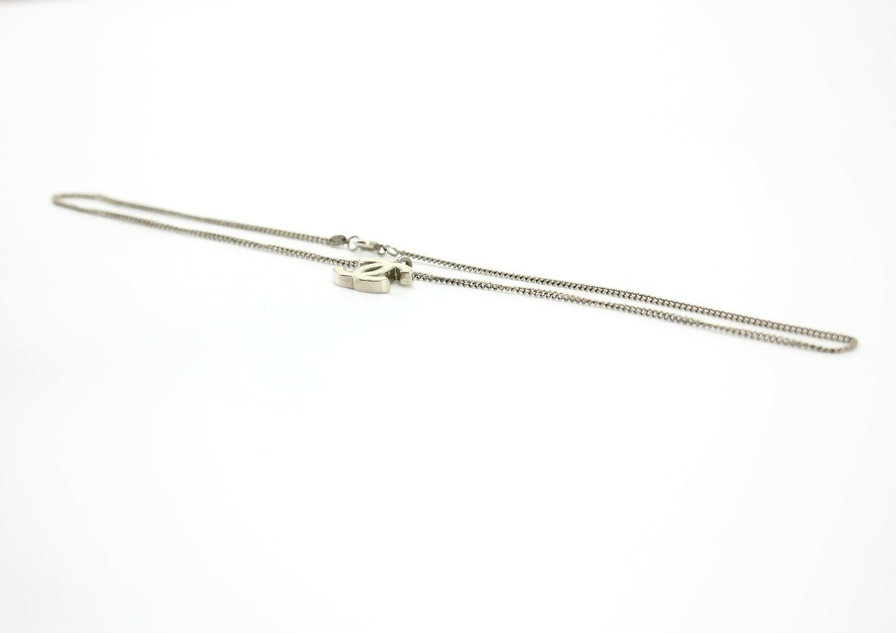 Chanel Vintage 02C Enamel White CC Necklace