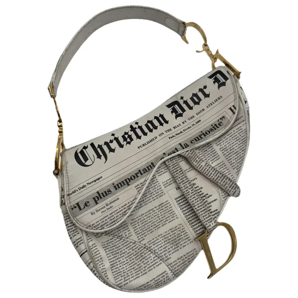 Dior by John Galliano Newspaper Saddle Bag