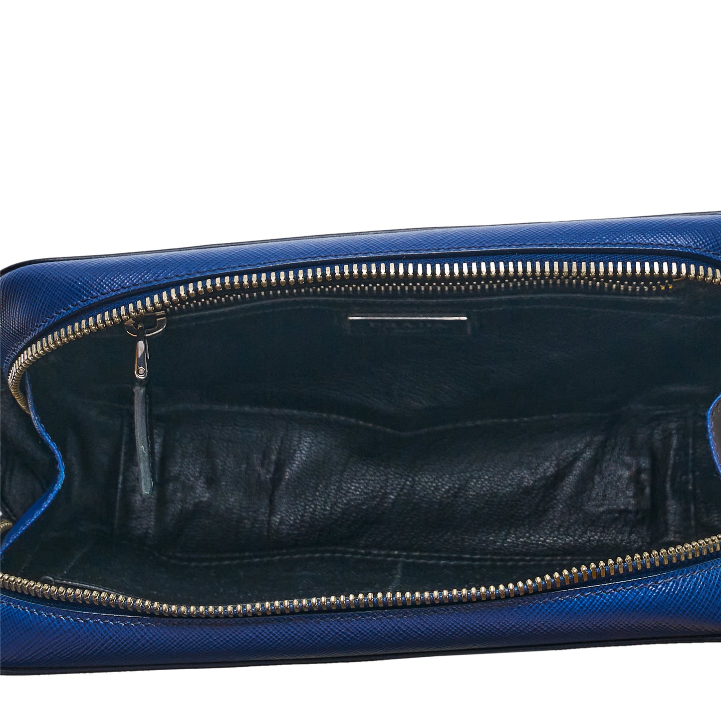 Prada Saffiano in Blue Clutch