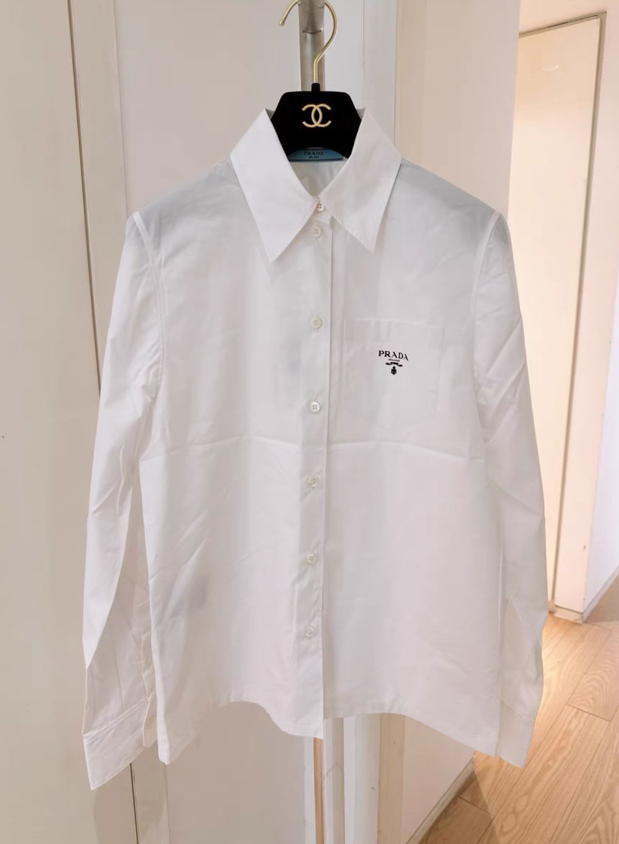 Prada logo-print poplin shirt