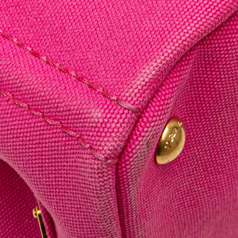 Prada Canapa Triangle Logo Canvas 2way Bag