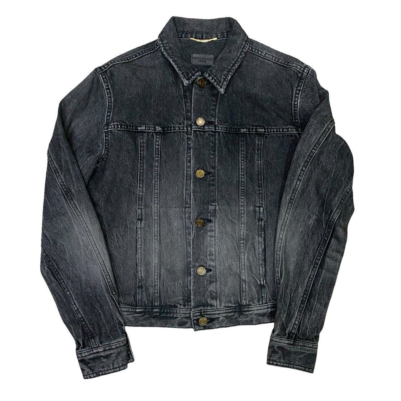 Saint Laurent Paris Heart Logo Cotton Denim Jacket