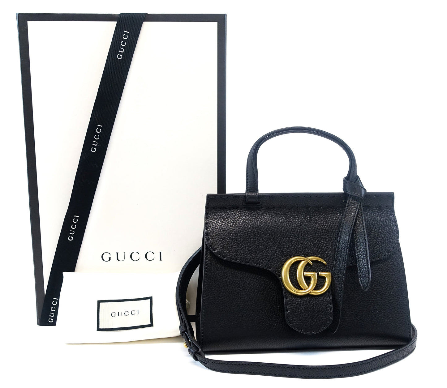 Gucci Leather GG Flap Bag