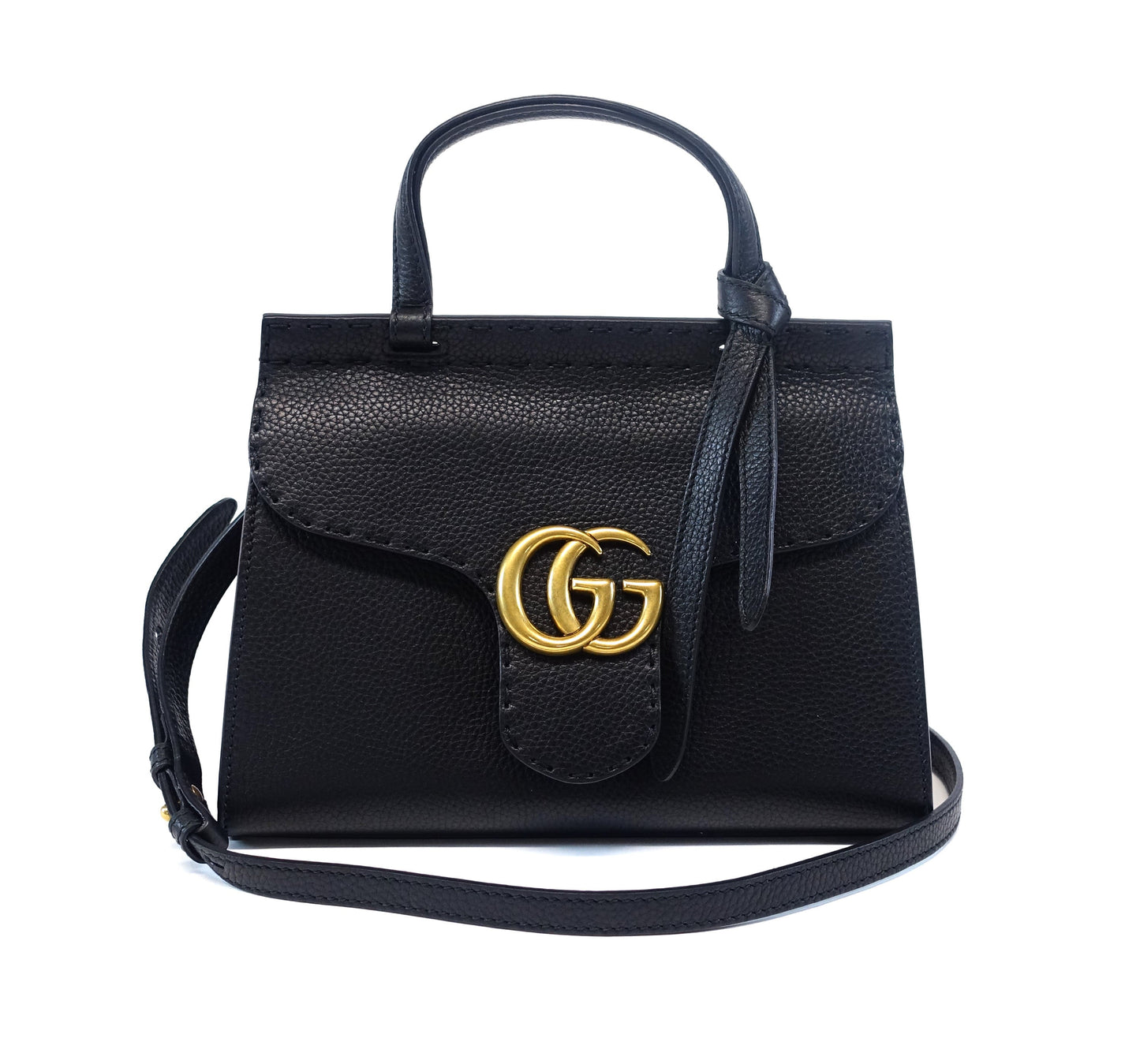 Gucci Leather GG Flap Bag