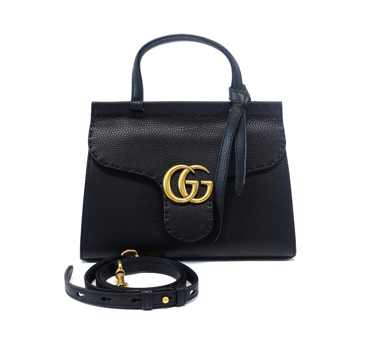 Gucci Leather GG Flap Bag