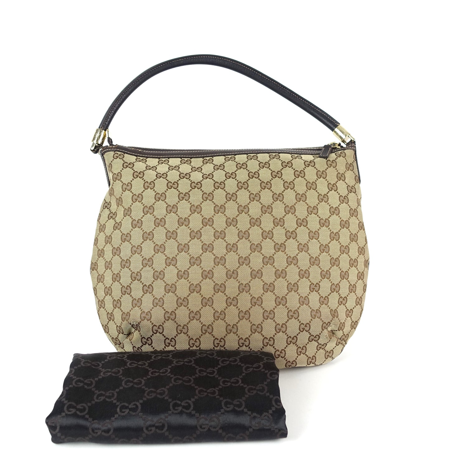 Gucci Monogram Canvas Hobo Bag