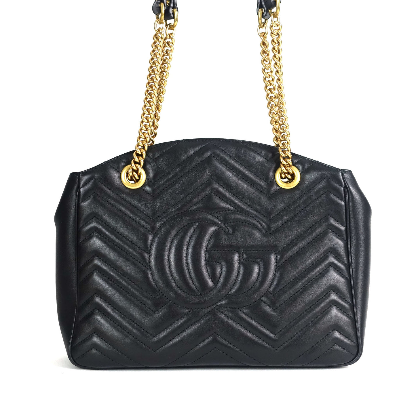 Gucci Marmont Matelasse Chevron Leather Tote Bag