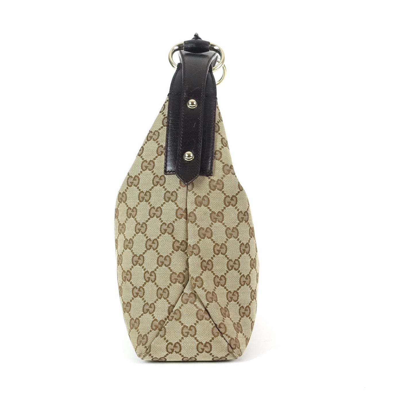 Gucci Monogram Canvas Horsebit Hobo Bag