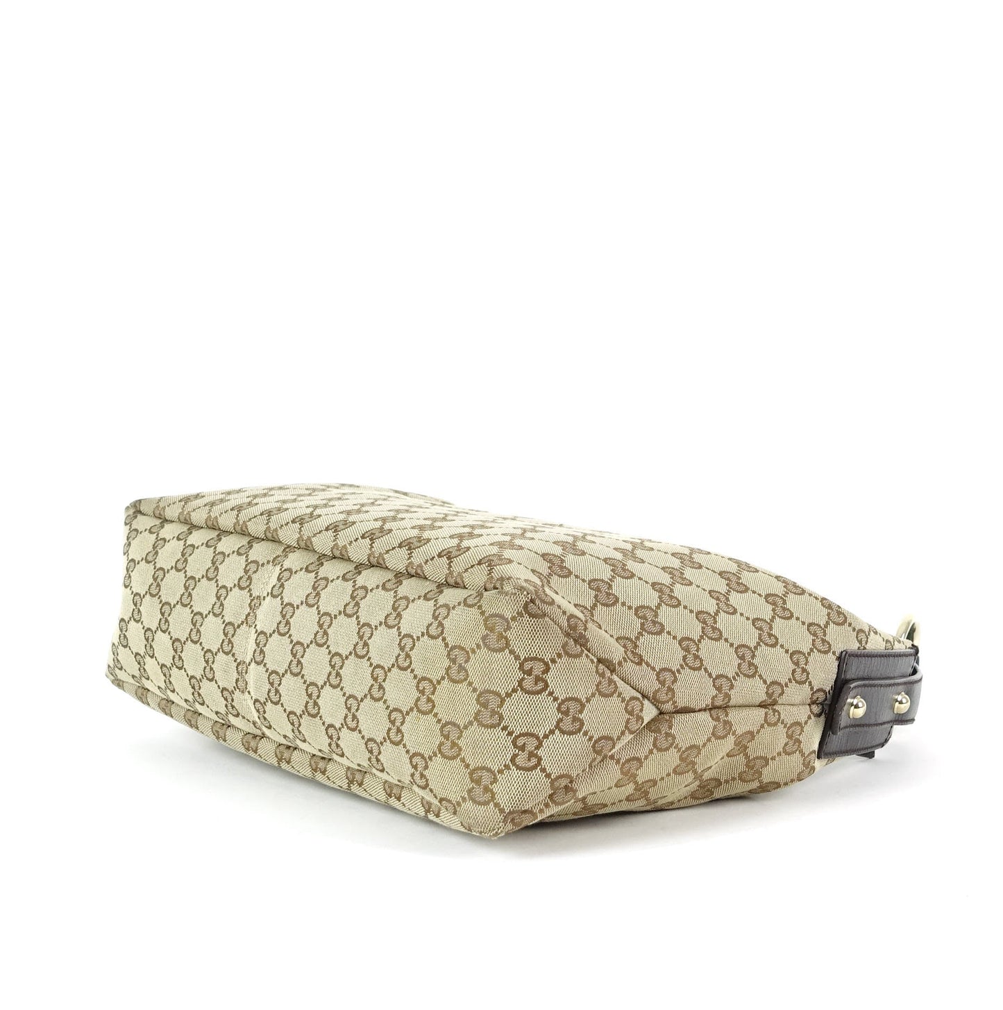 Gucci Monogram Canvas Horsebit Hobo Bag