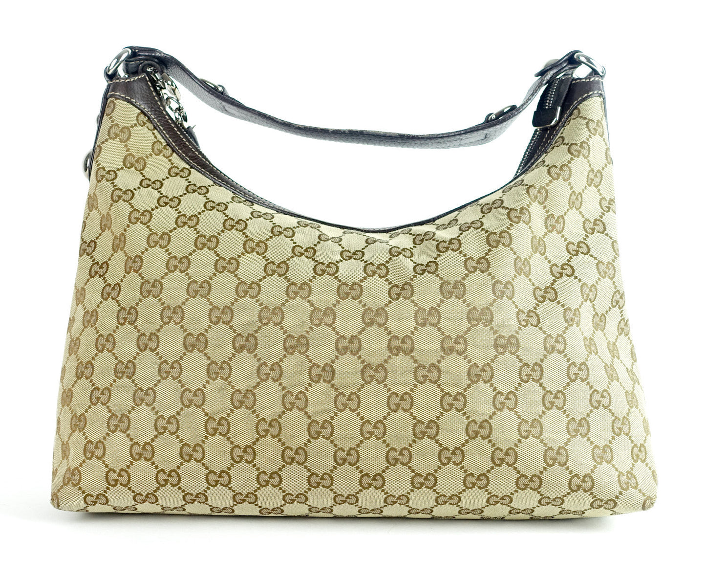 Gucci Monogram Canvas Large Hobo Bag
