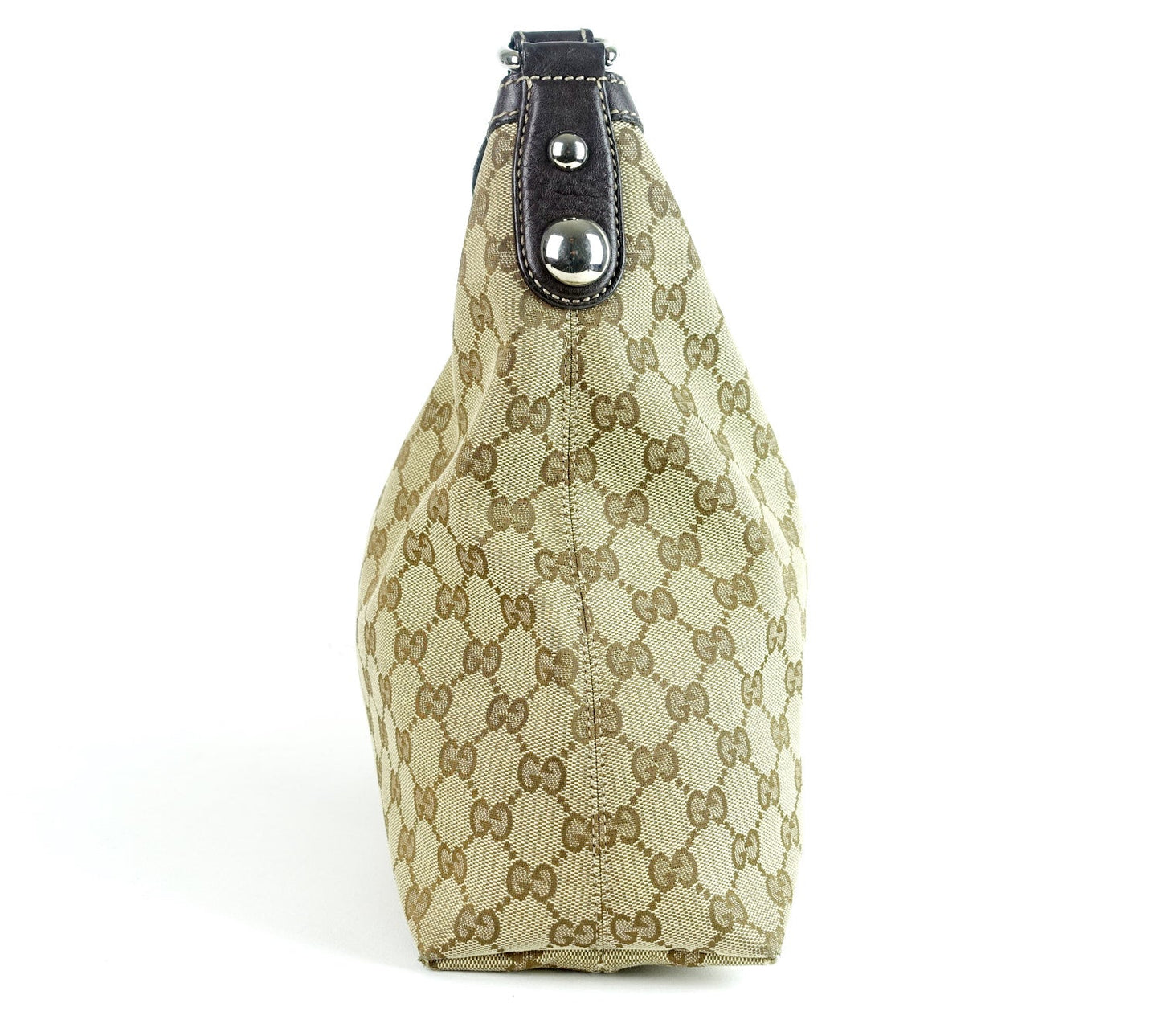 Gucci Monogram Canvas Large Hobo Bag