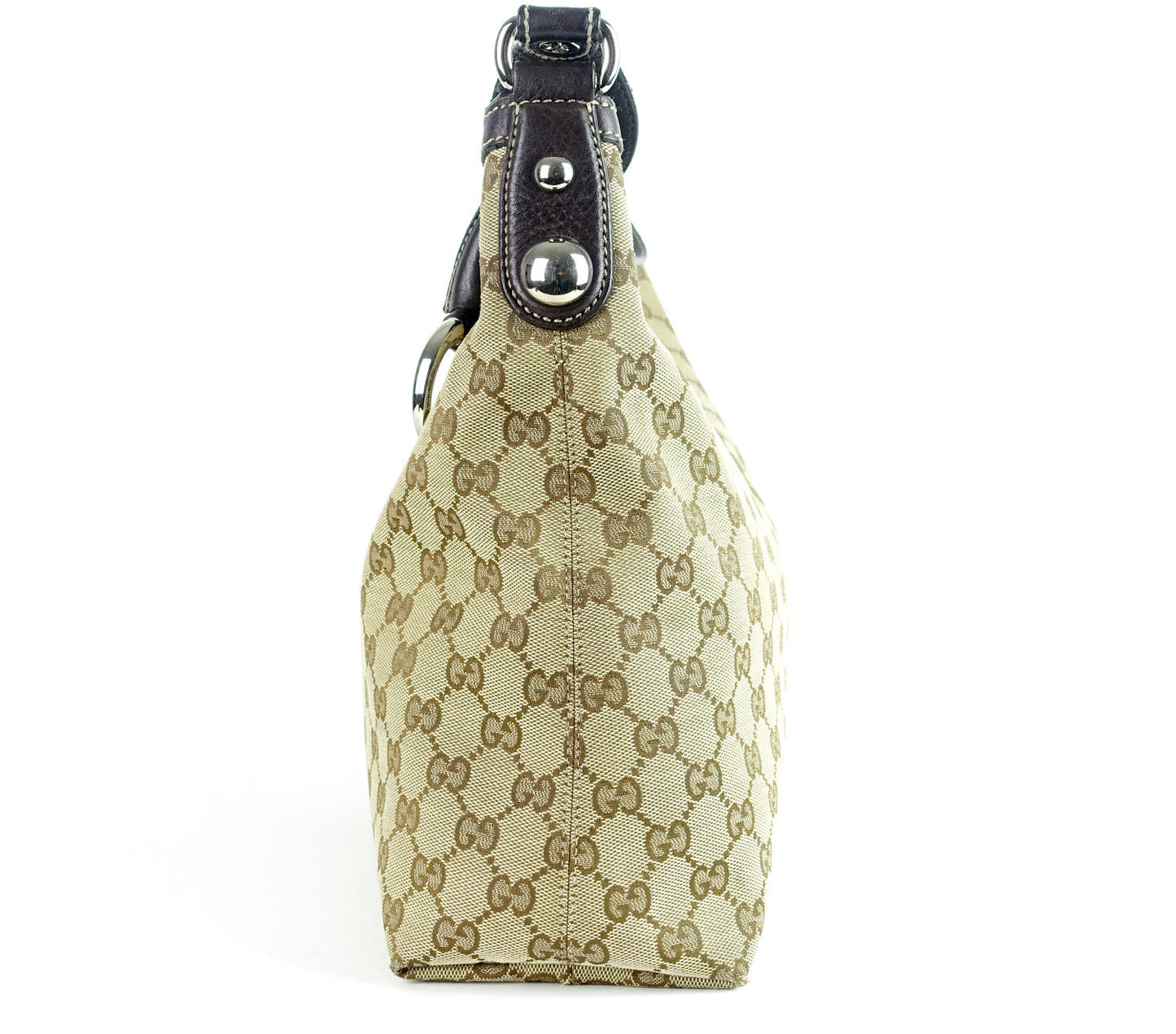 Gucci Monogram Canvas Large Hobo Bag