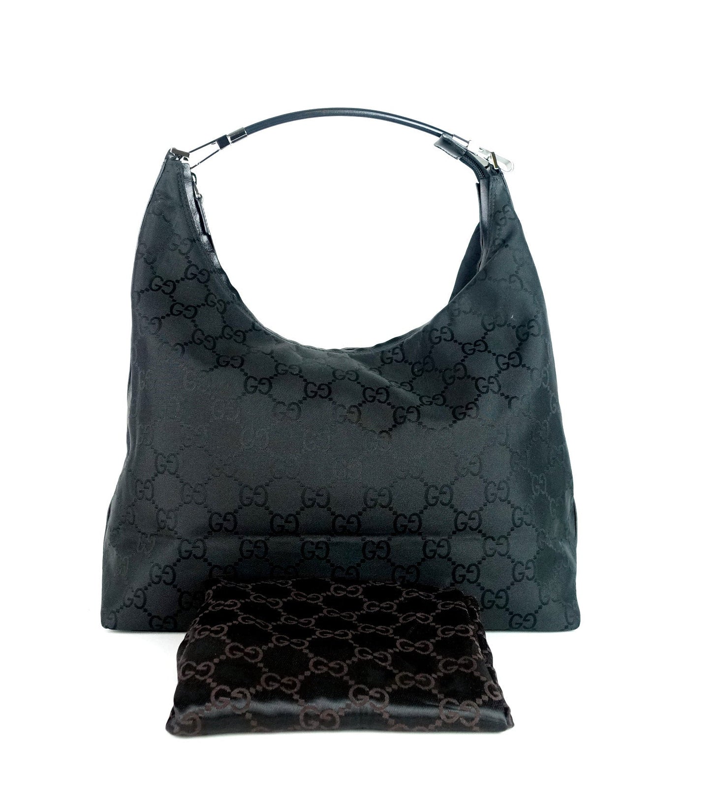 Gucci Monogram Canvas Hobo Bag