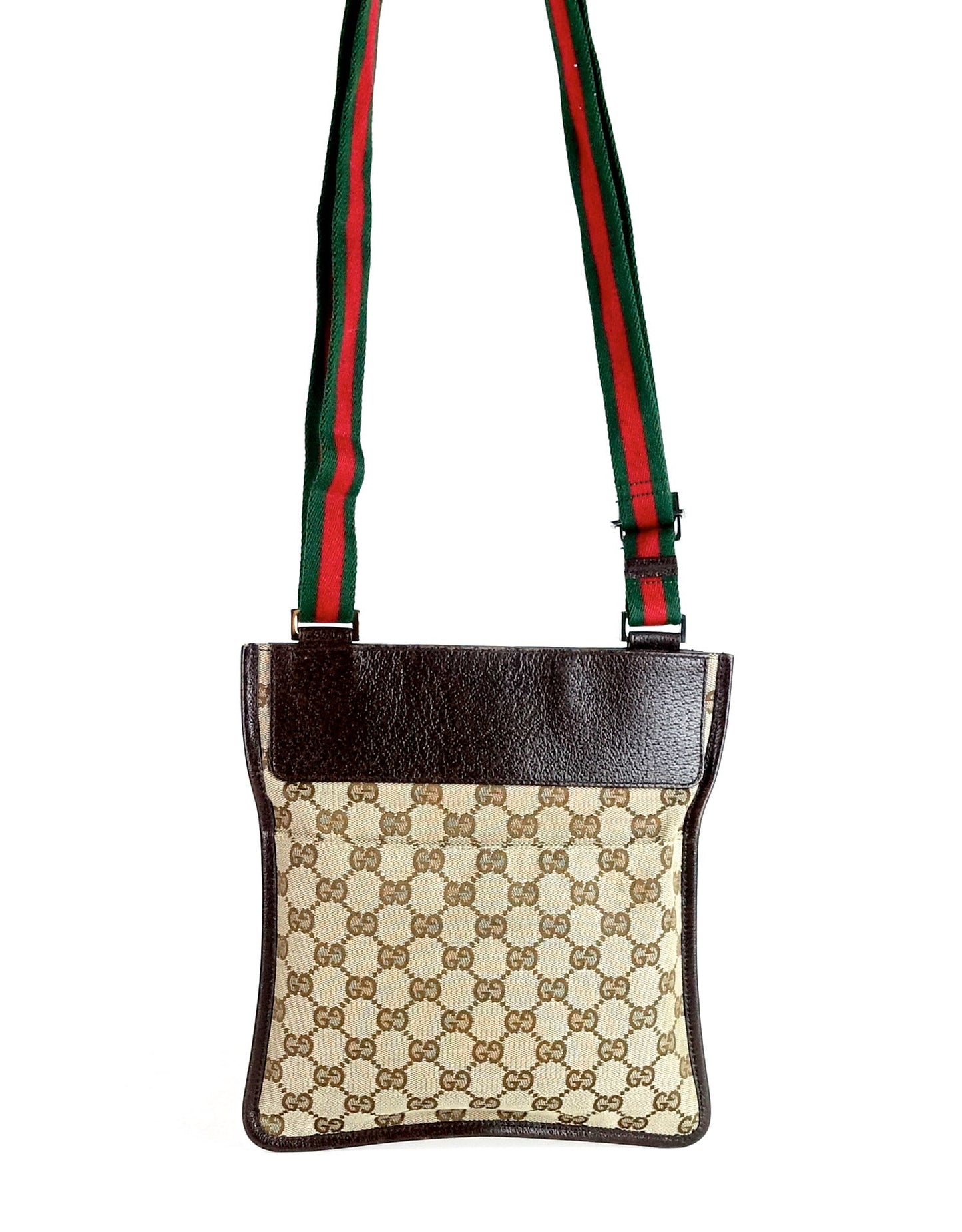 Gucci Monogram Canvas Messenger Bag