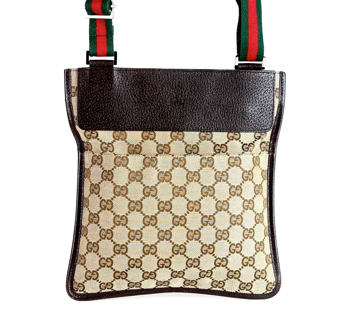 Gucci Monogram Canvas Messenger Bag