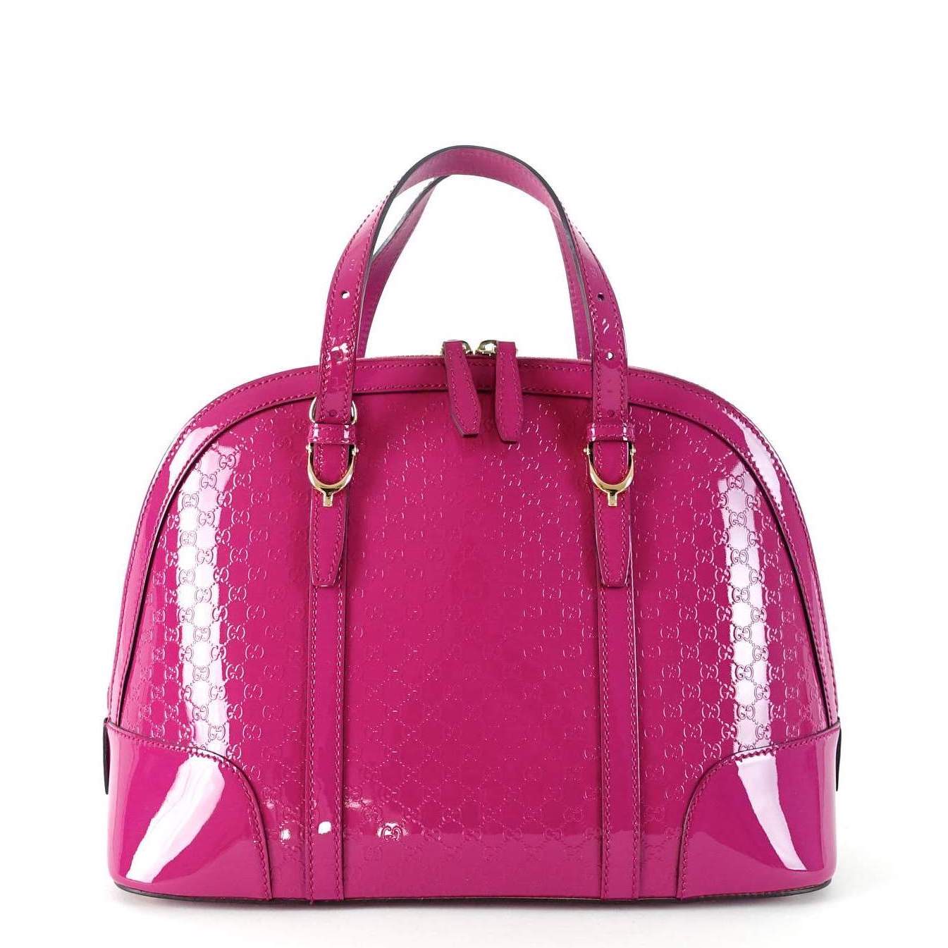 Gucci Nice Small MicroGuccissima Patent Leather Bag