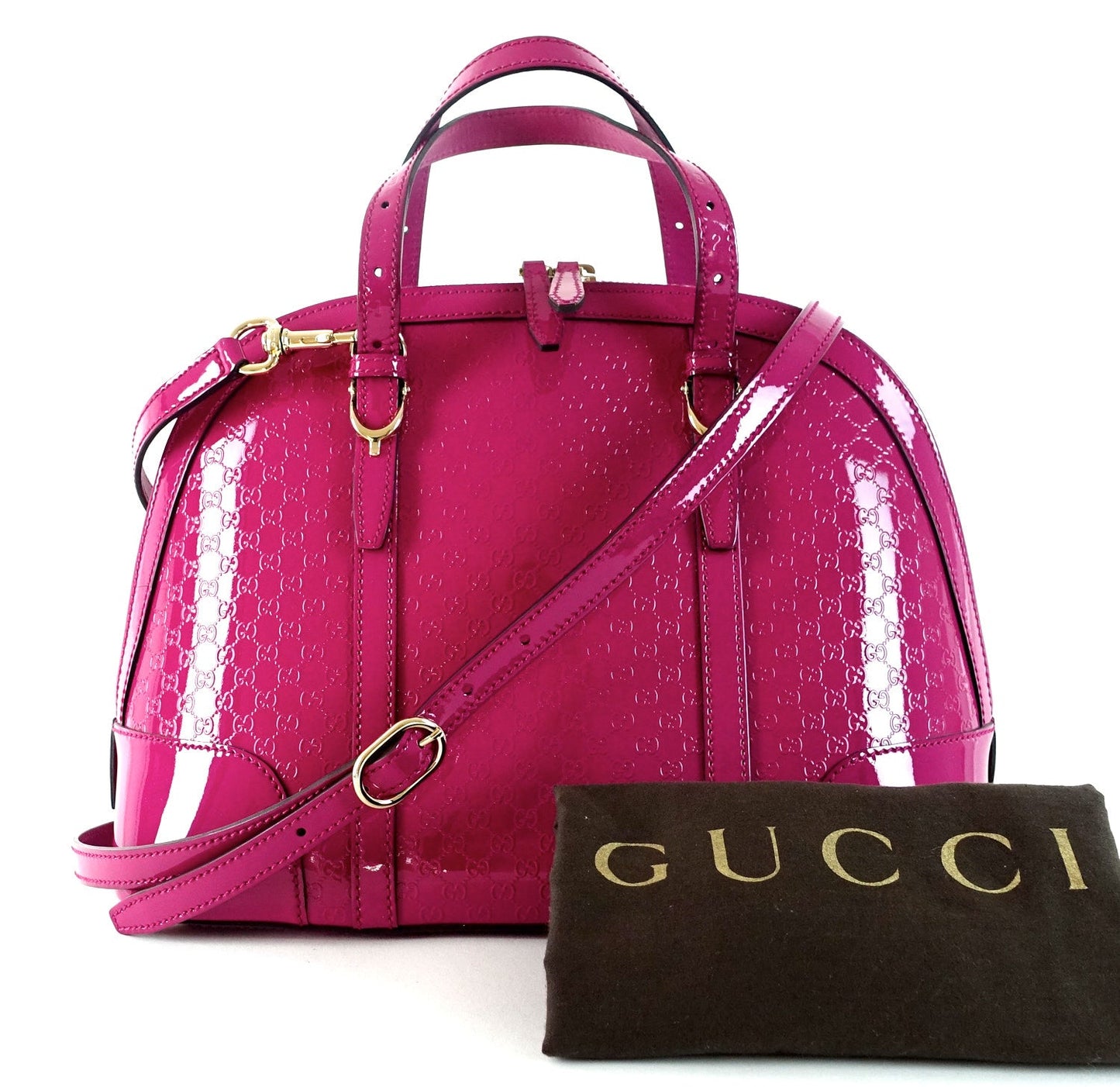 Gucci Nice Small MicroGuccissima Patent Leather Bag