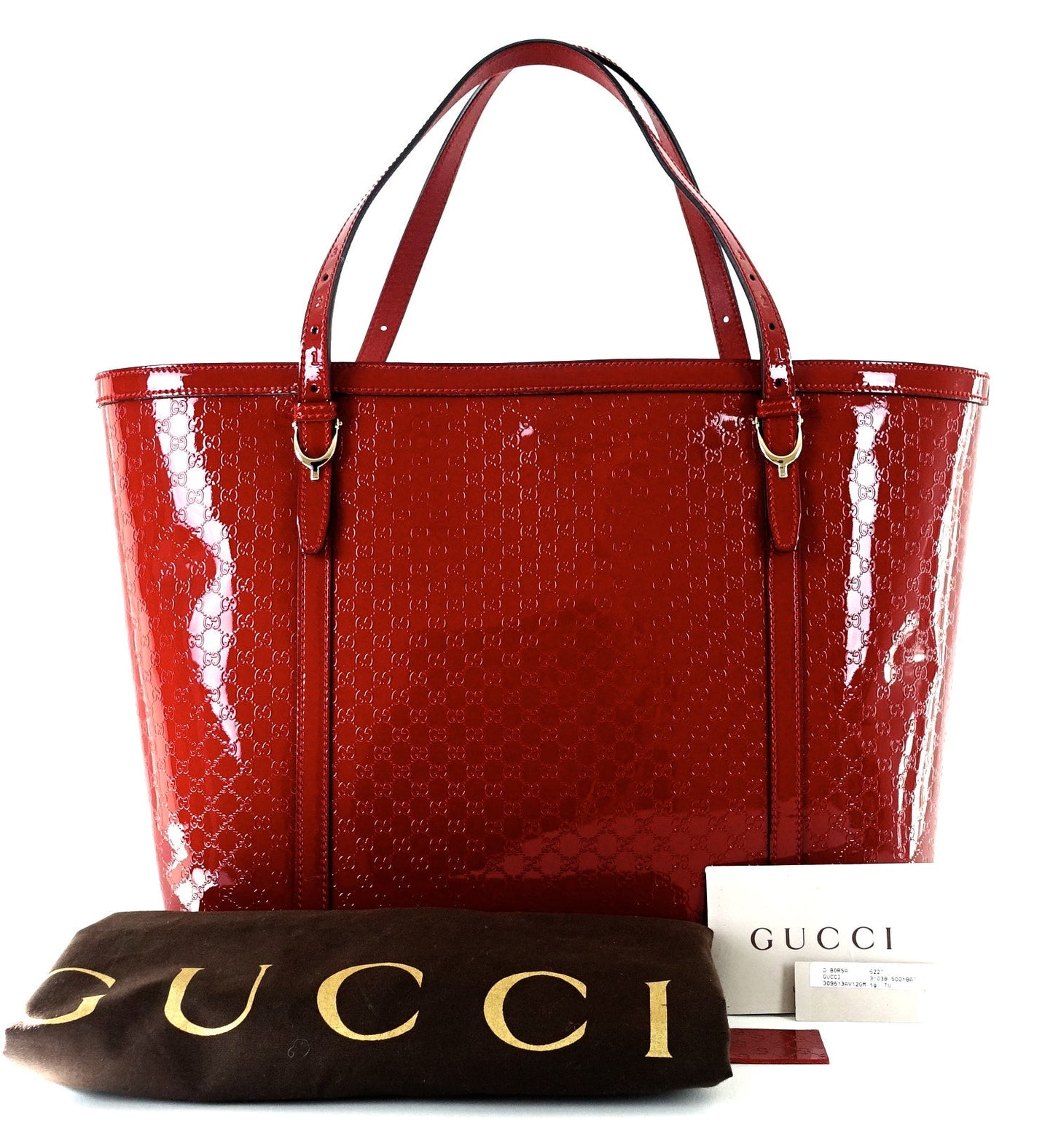 Gucci Nice Guccissima Patent Leather Tote Bag