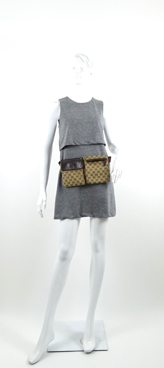Gucci Monogram Canvas Belt Bag