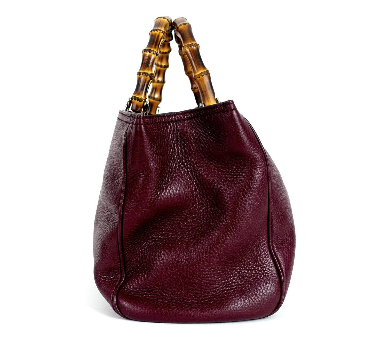 Gucci Leather Bamboo Handles Tote Bag