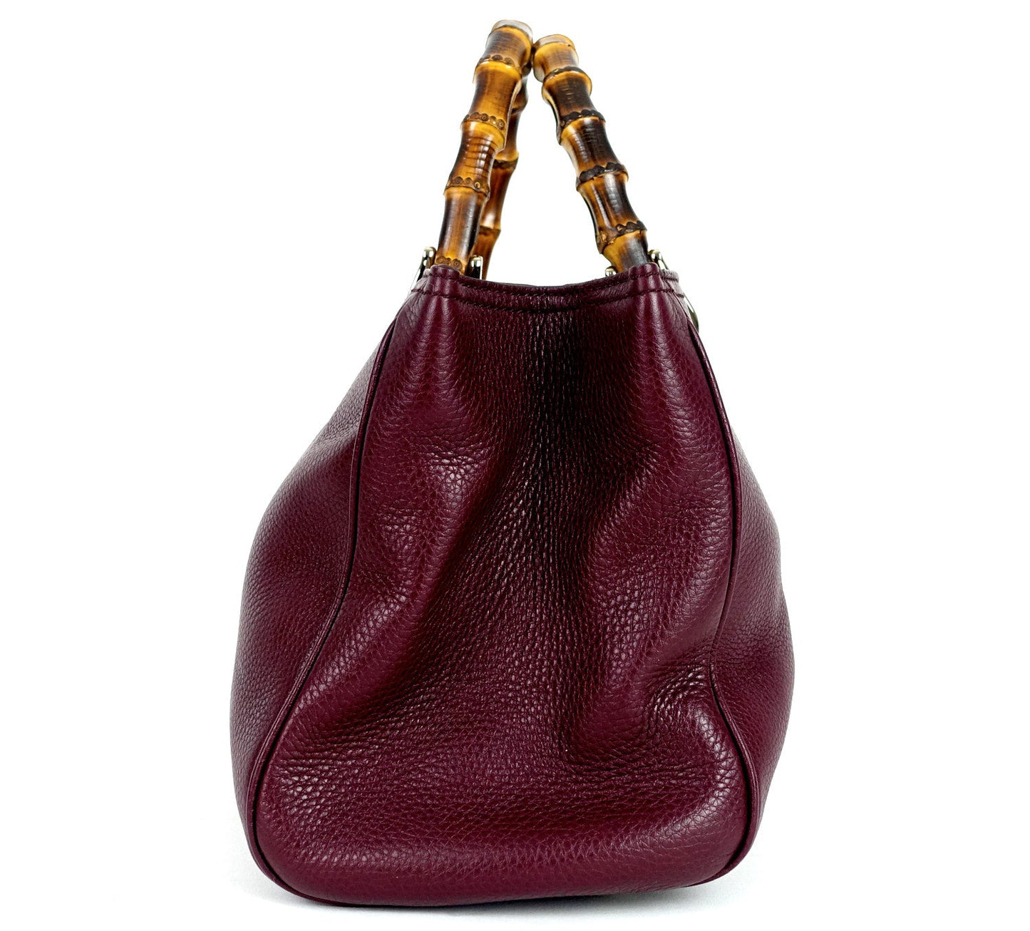 Gucci Leather Bamboo Handles Tote Bag