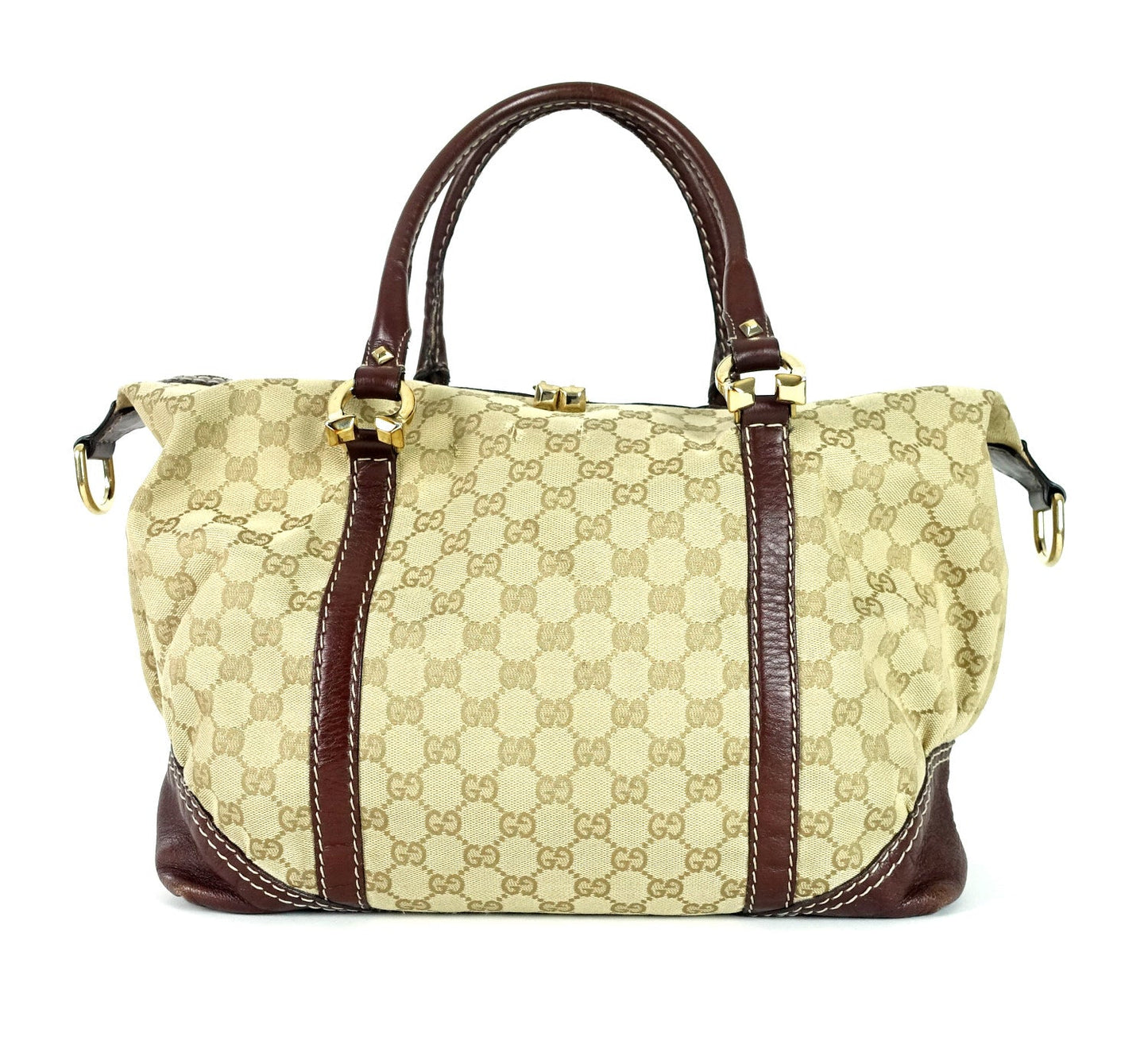 Gucci Monogram Canvas Large Hobo Bag