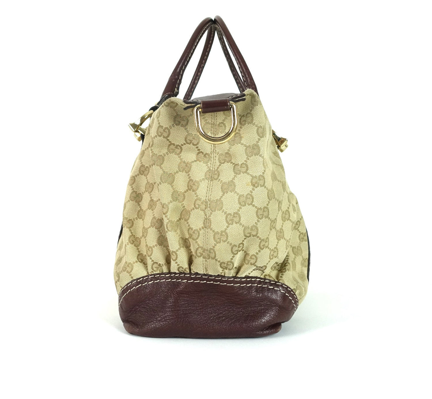 Gucci Monogram Canvas Large Hobo Bag