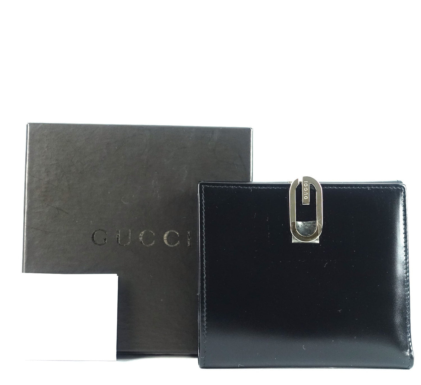 Gucci Lacquered Leather Bifold Wallet
