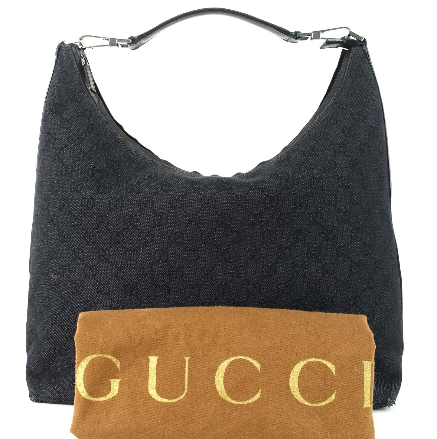 Gucci Monogram Canvas Hobo Bag