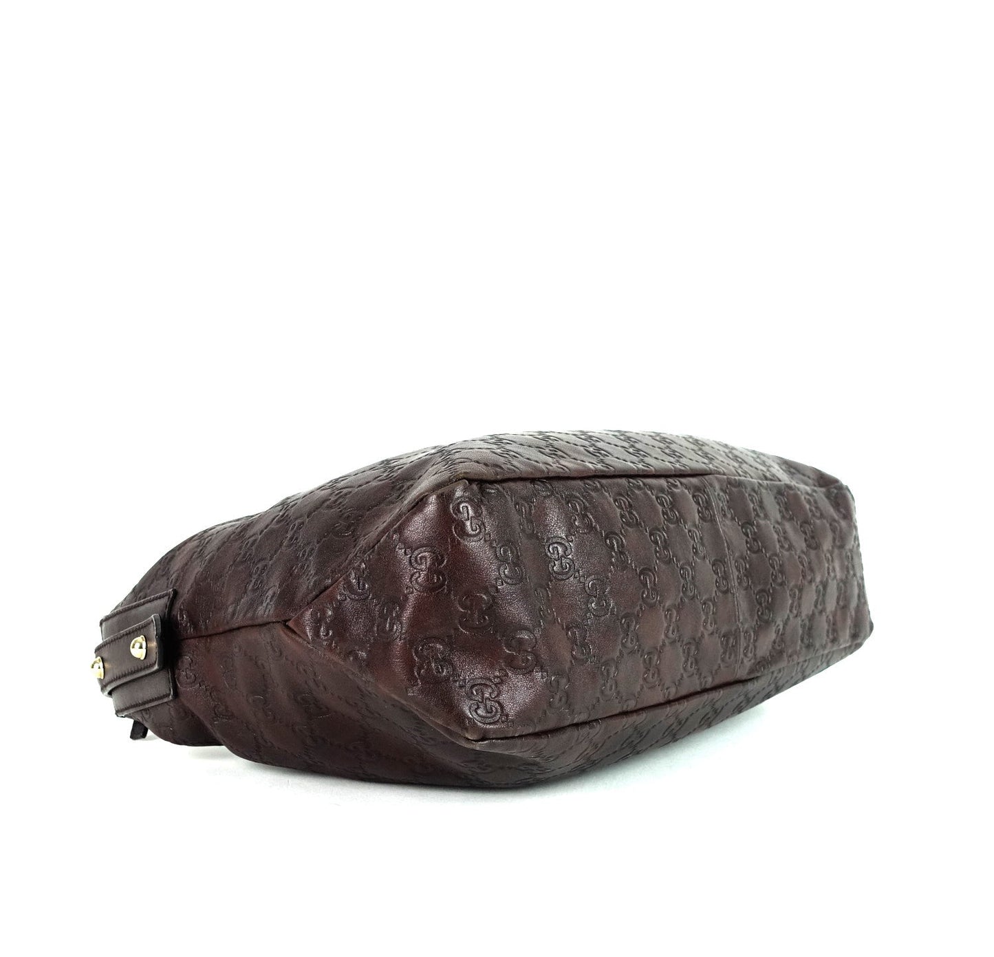 Gucci Monogram Leather Horsebit Hobo Bag