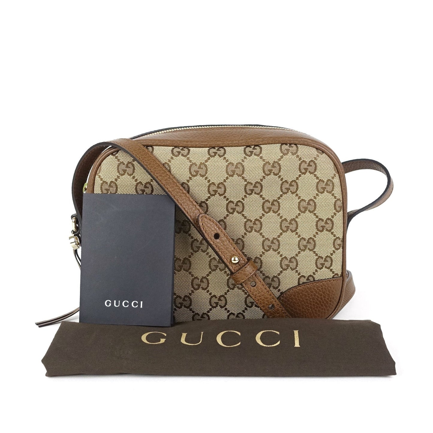 Gucci Bree Monogram Canvas Messenger Bag