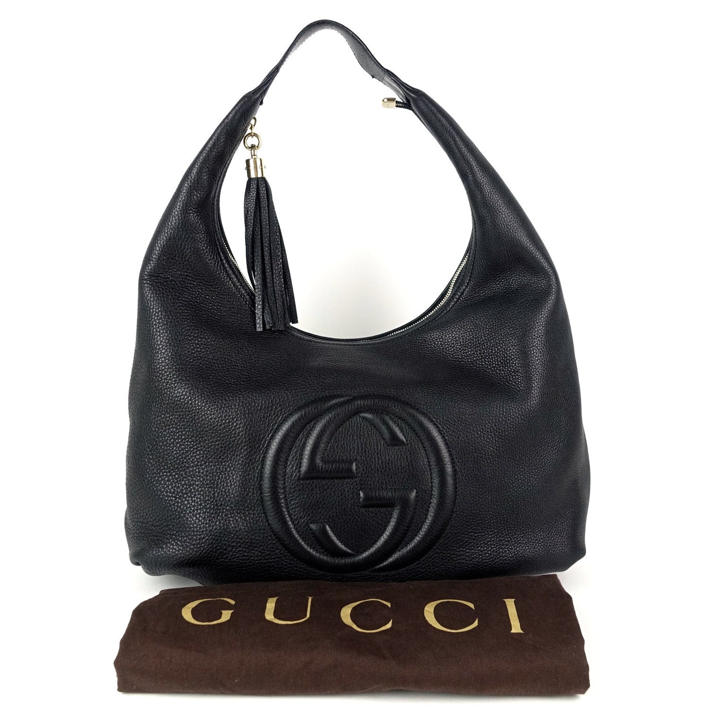 Gucci Soho Calf Leather Large Hobo Bag