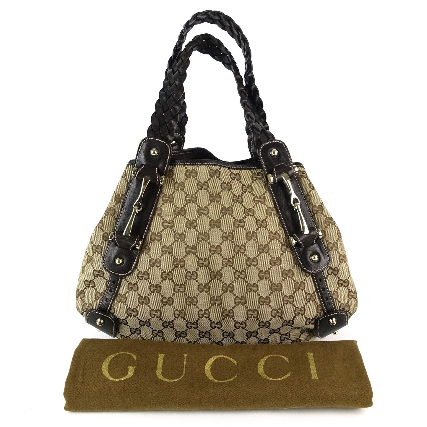Gucci Pelham Monogram Canvas Hobo Bag