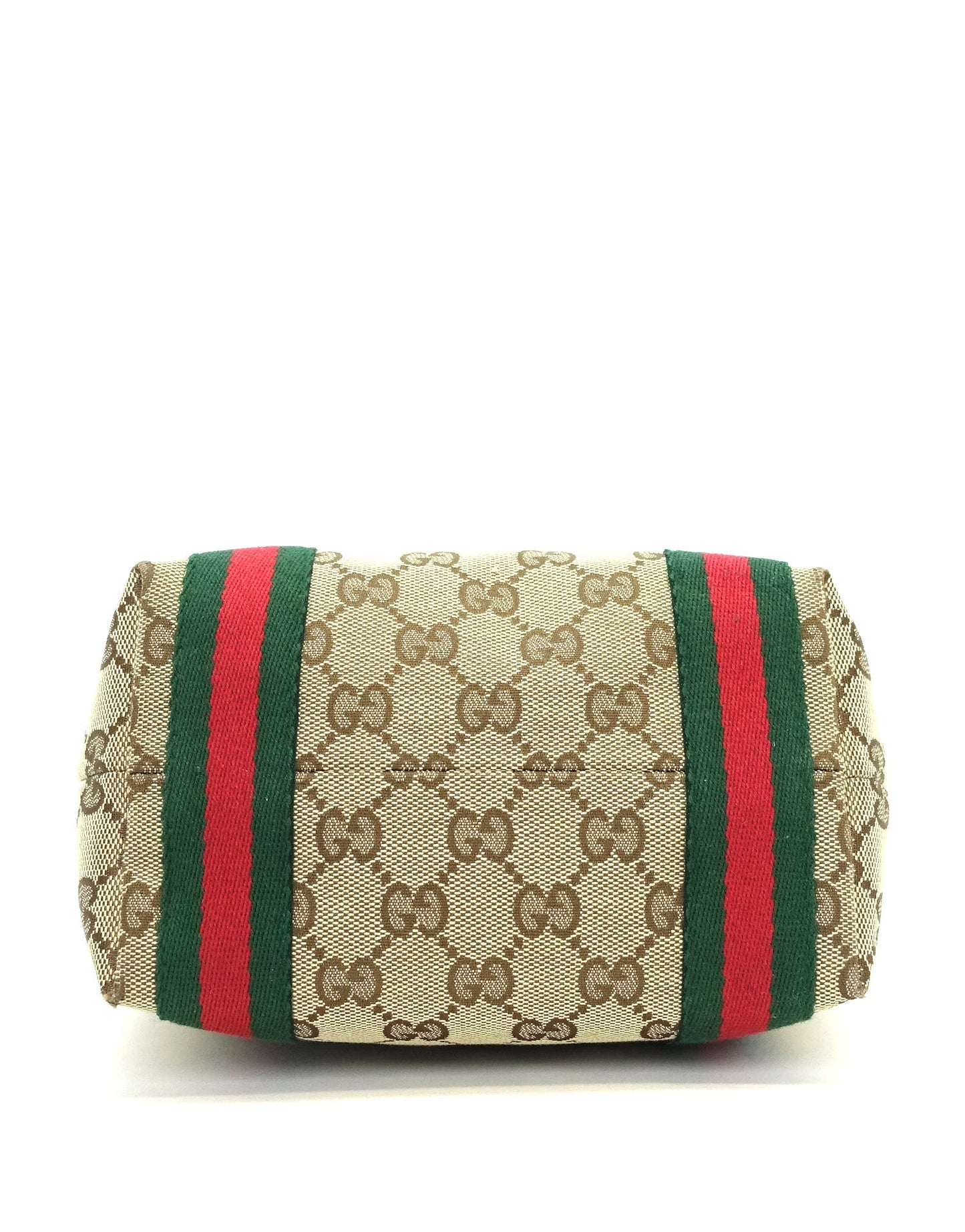 Gucci Jolicoeur Monogram Canvas Web Bucket Bag