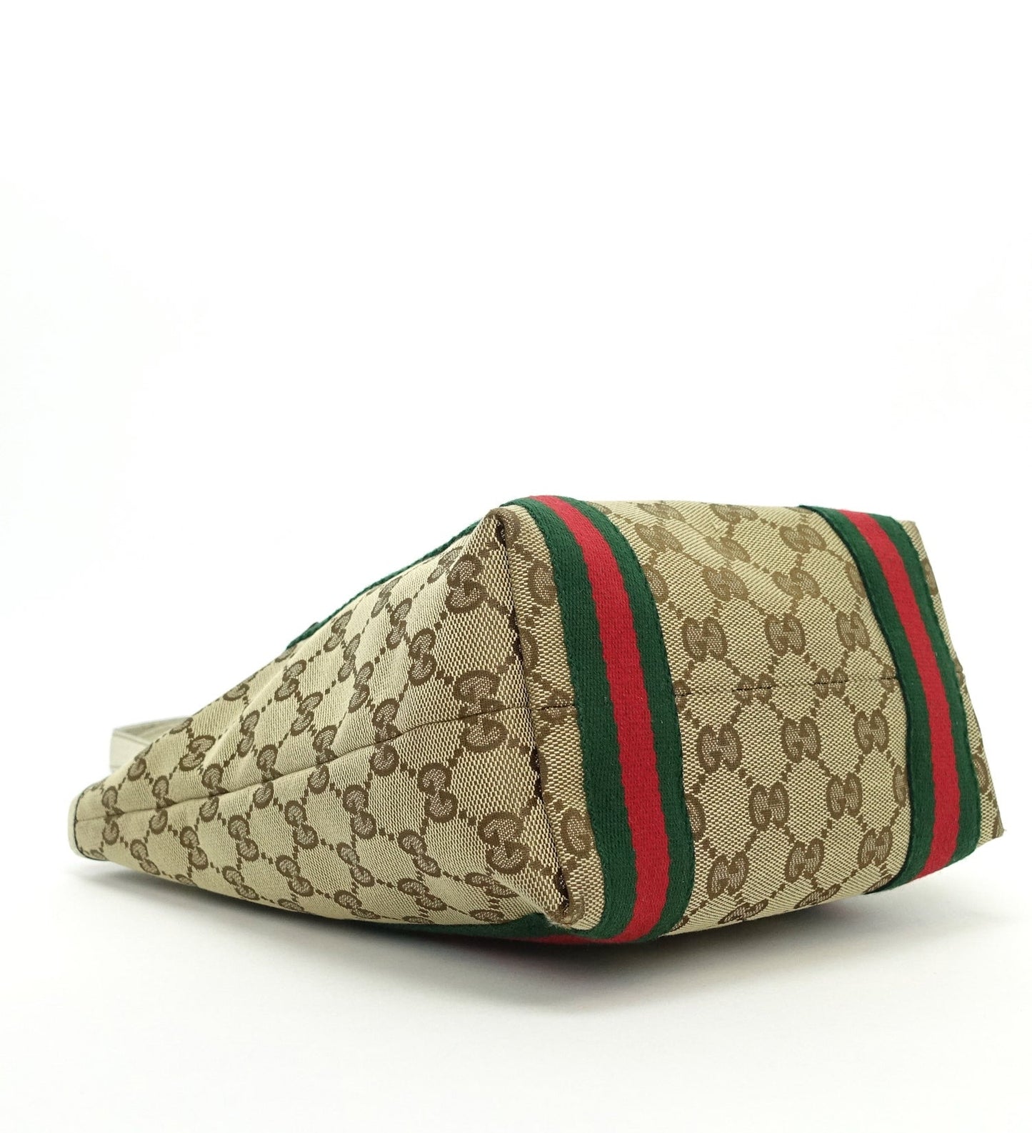 Gucci Jolicoeur Monogram Canvas Web Bucket Bag