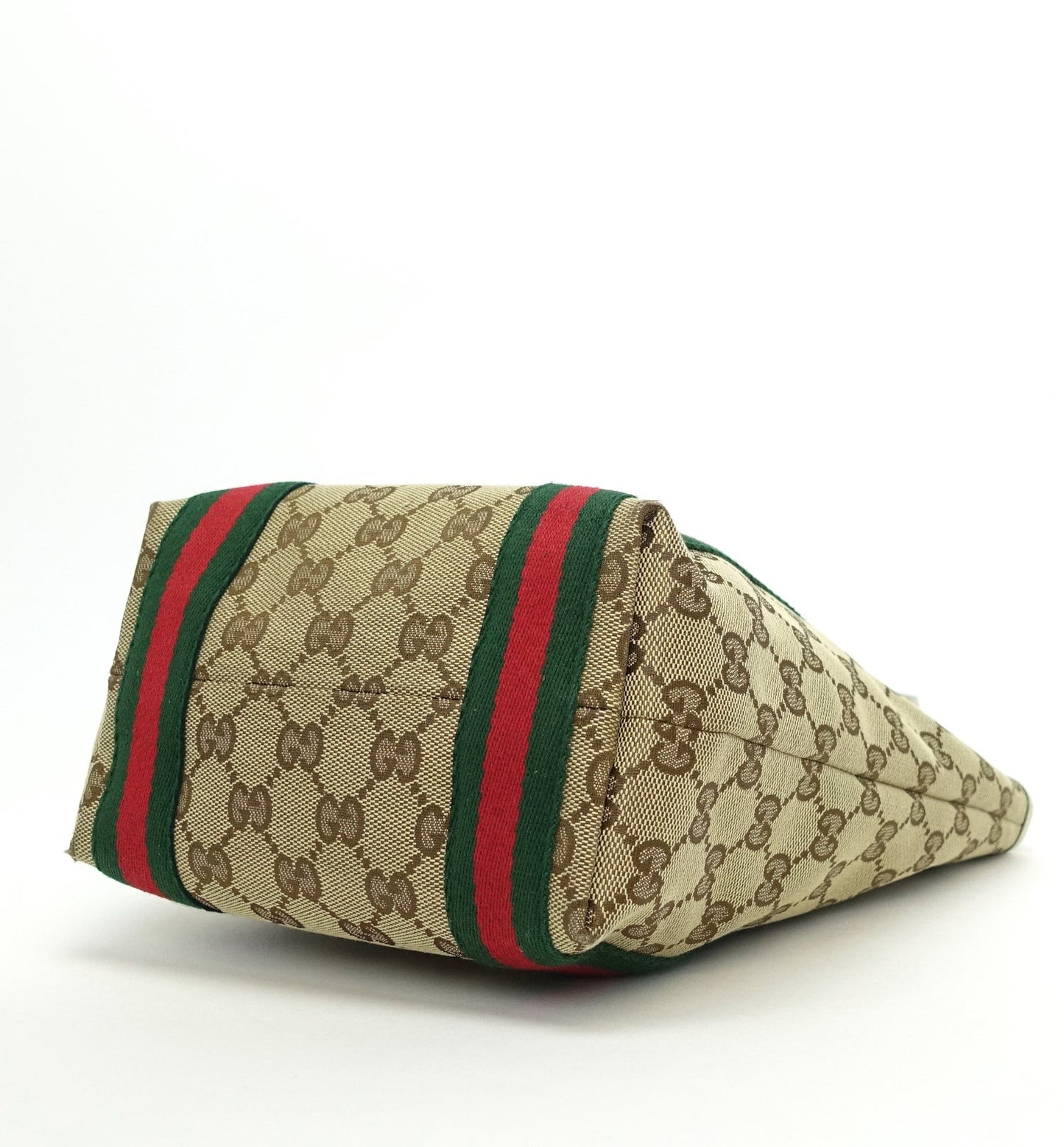 Gucci Jolicoeur Monogram Canvas Web Bucket Bag