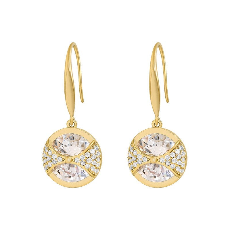 Round Crystal Earrings