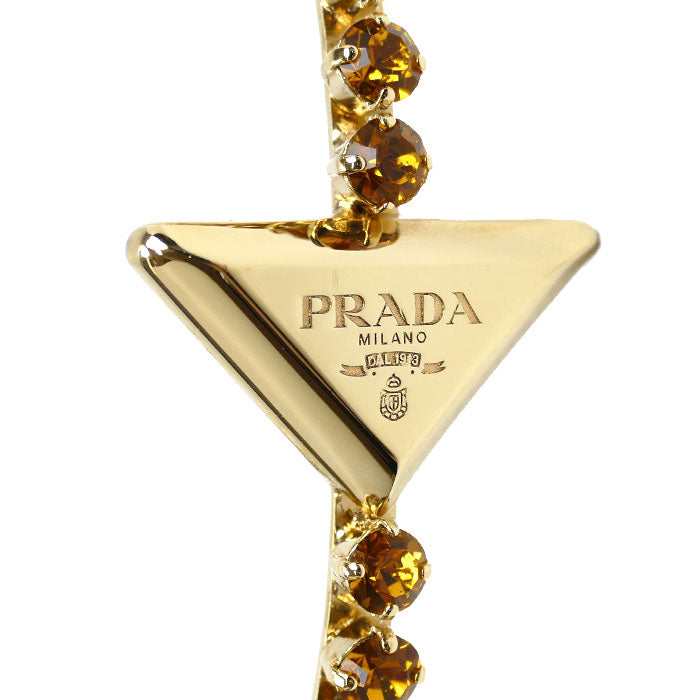 Prada Triangle Logo Crystal Headband
