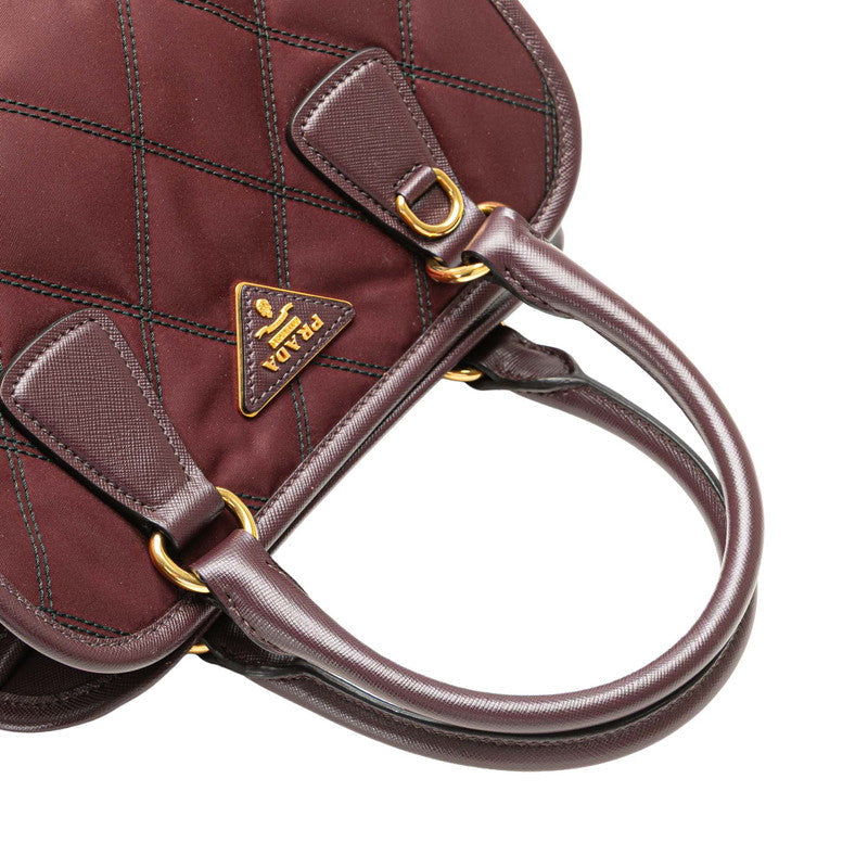Prada 1BA100 Nylon Leather 2way Bag