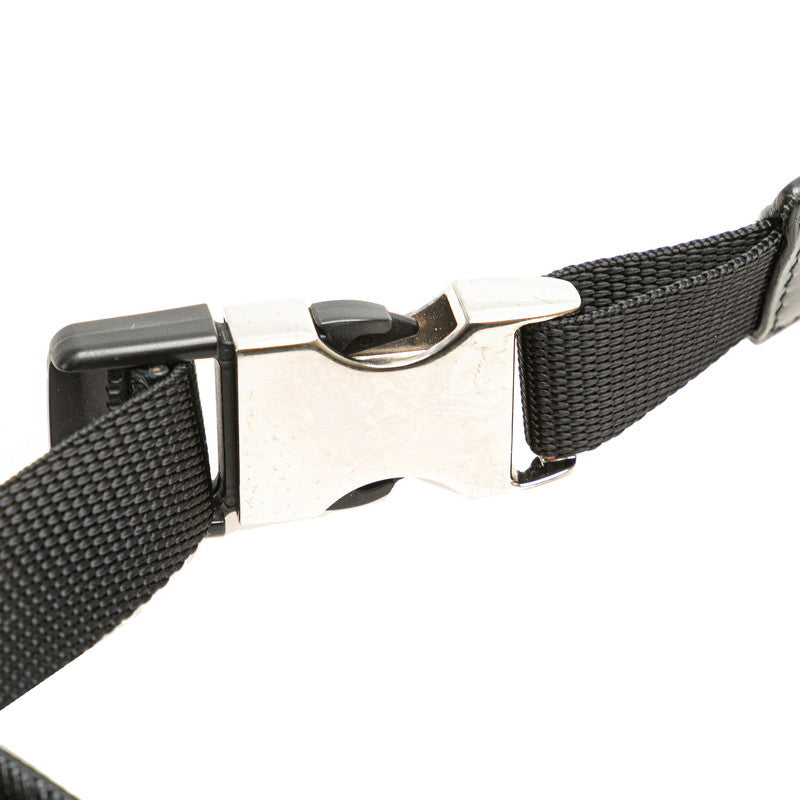 Prada Logo Nylon Leather Waist Bag