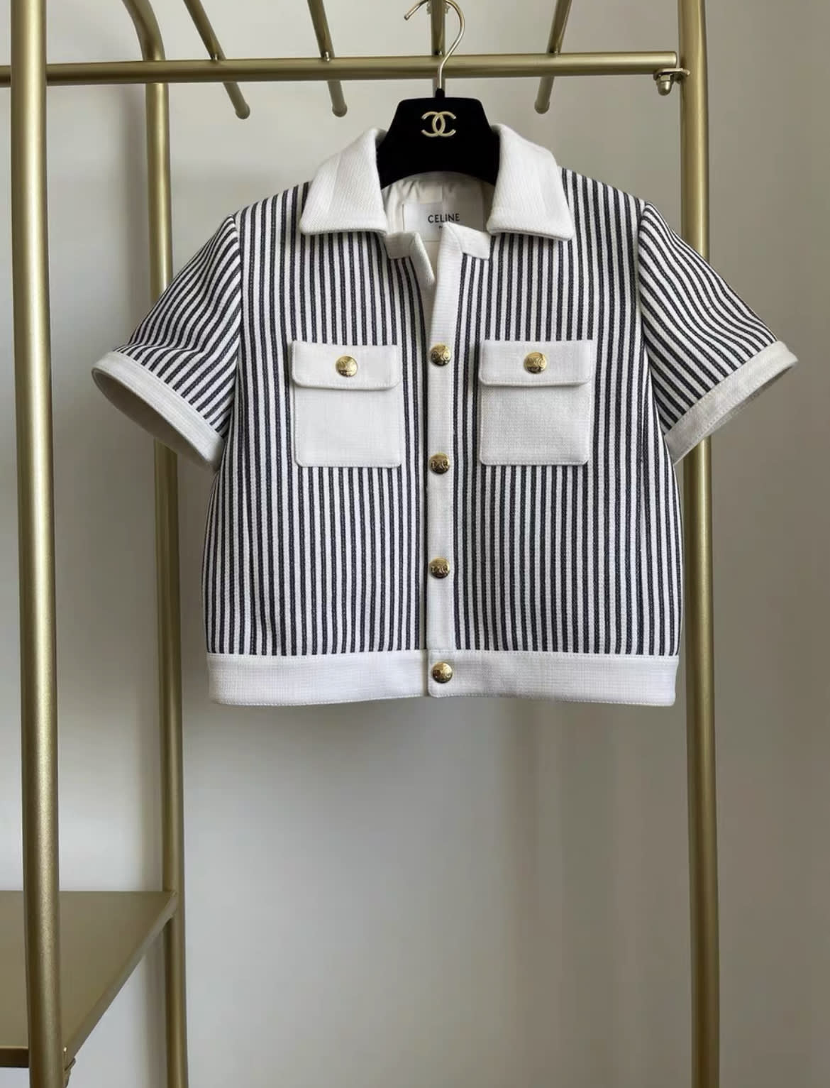 Celine 23s striped small jacket + skirt fr36