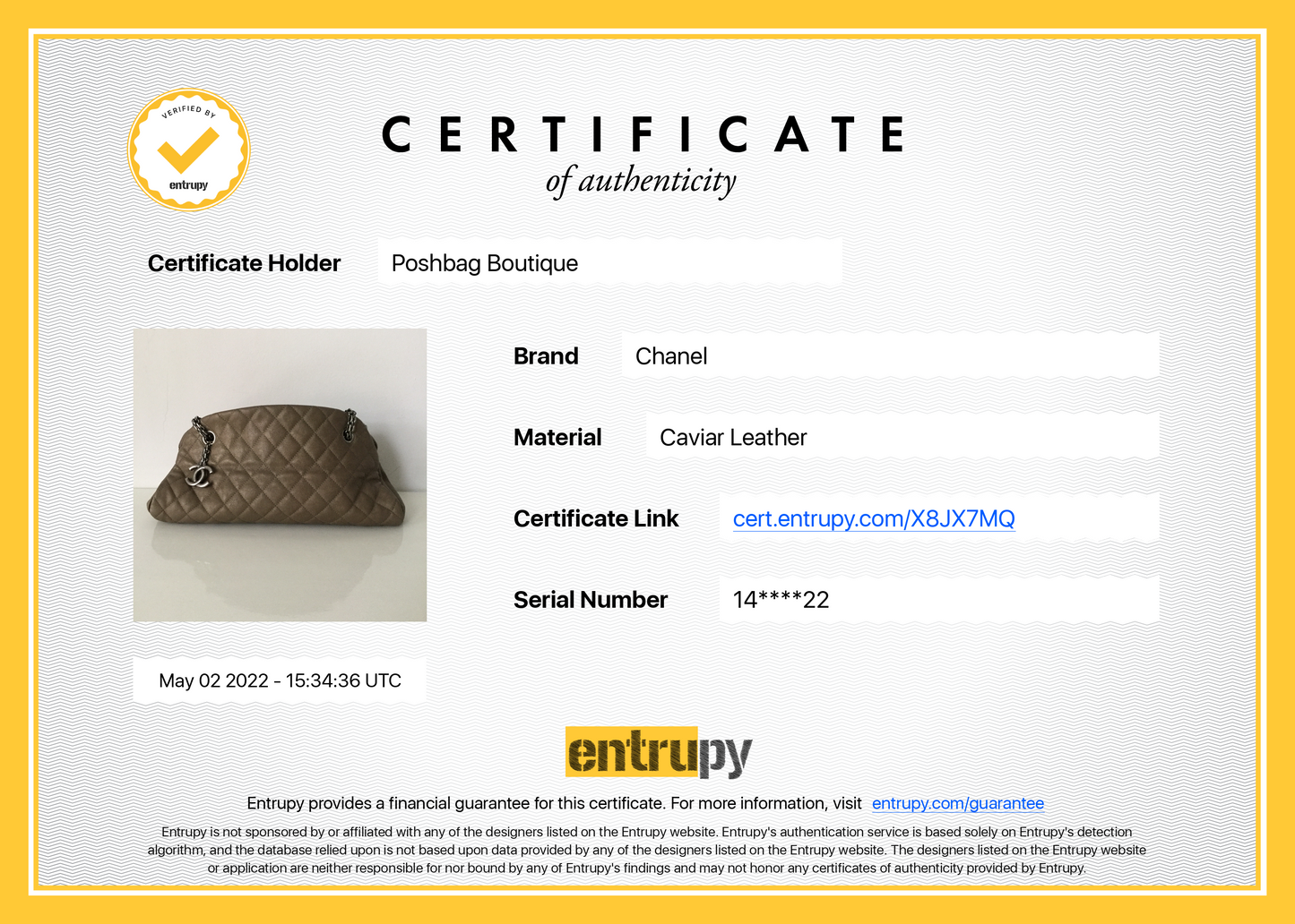 Chanel Just Mademoiselle Medium Caviar Leather Bowler Bag