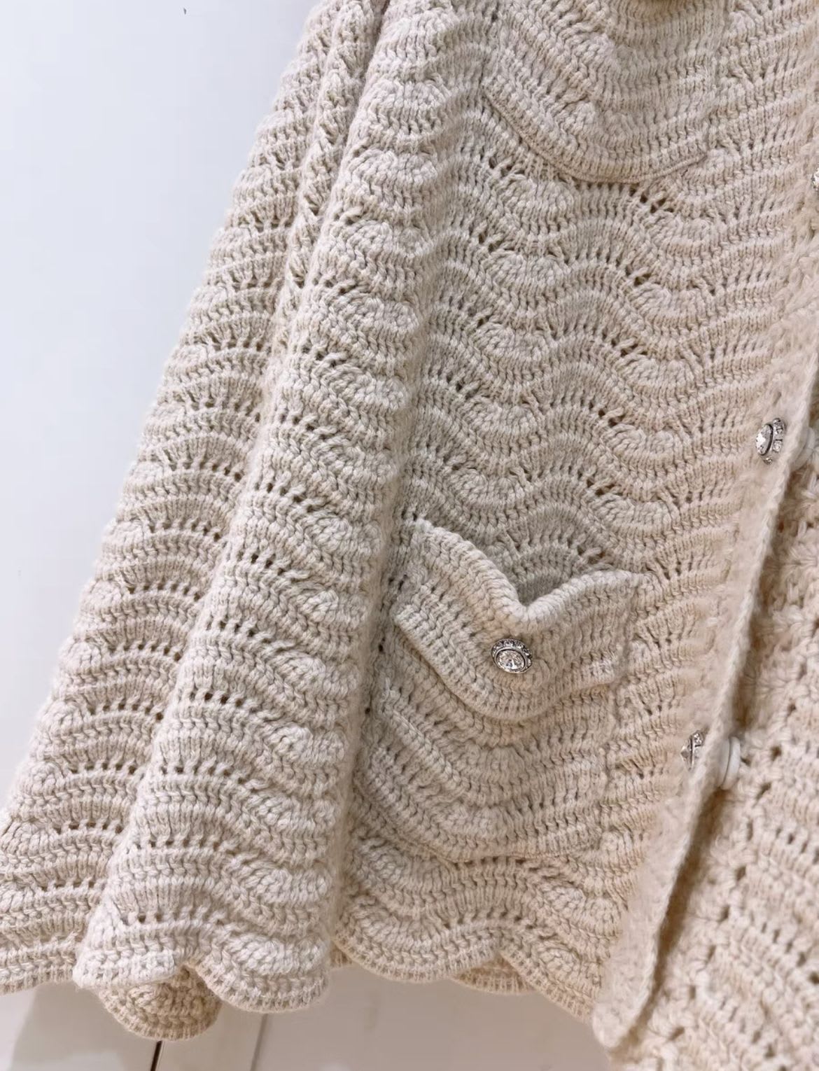 Gucci bright diamond button knitted cardigan