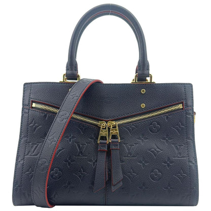 LOUIS VUITTON Sully PM Monogram Empreinte Leather Shoulder Bag Marine Rouge