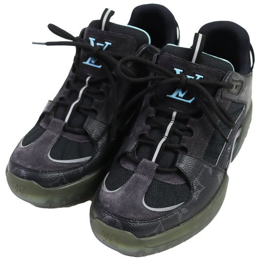 Louis Vuitton Monogram Suede Sneakers Black